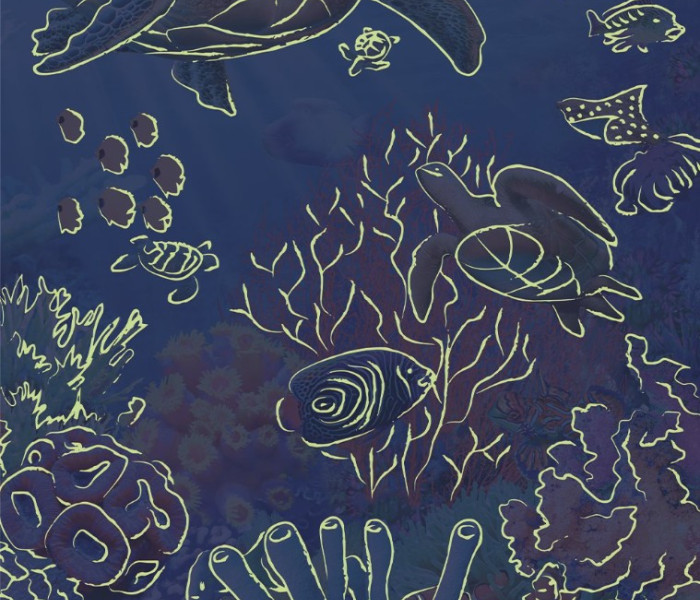 Puzzle - Dino - Lume subacvatică - Puzzle luminos