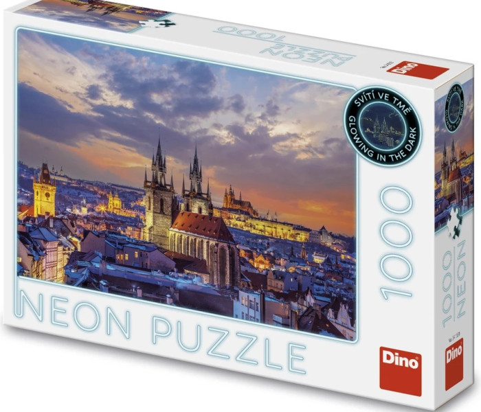 Puzzle - Dino - Vedere asupra Hradčany - Puzzle luminos