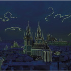 Puzzle - Dino - Vedere asupra Hradčany - Puzzle luminos