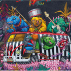 Puzzle - Dino - Monștri în excursie