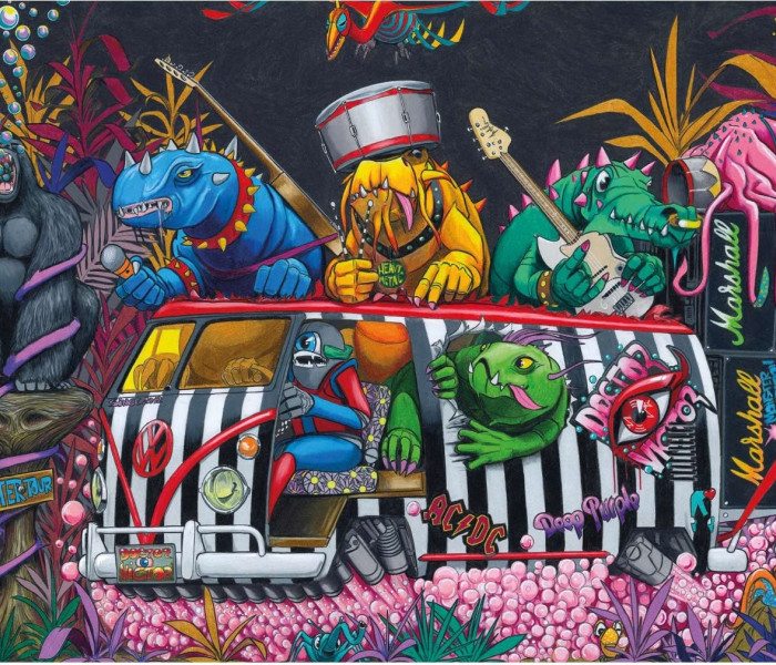 Puzzle - Dino - Monștri în excursie