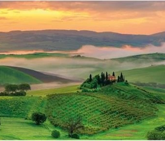 Puzzle - Dino - Západ slnka - Panoramatické puzzle