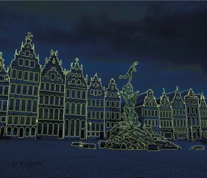 Puzzle - Dino - Furtună deasupra Anversului - Puzzle luminos