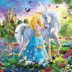 Puzzle - Educa - Prințesă și unicorn