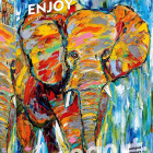 Puzzle - Enjoy - Elefant colorat