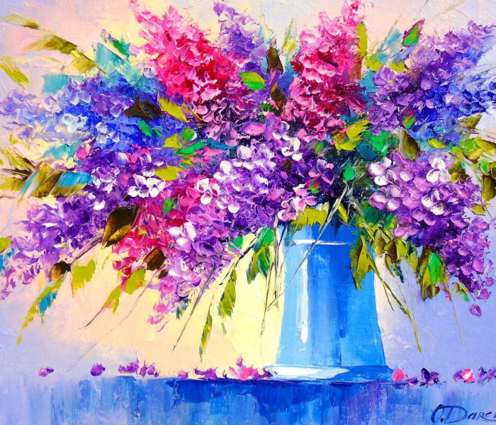 Puzzle - Enjoy - Buchet de liliac în vază