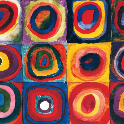 Kandinsky - Studiu de pătrate colorate