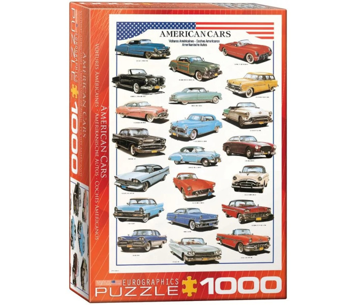 Puzzle - Eurographics - Mașini americane din anii  50