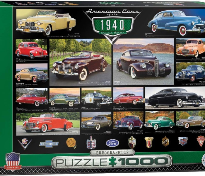 Puzzle - Eurographics - Mașini americane din anii  40