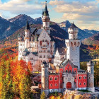 Puzzle - Eurographics - Vedere asupra castelului Neuschwanstein - Puzzle panoramic