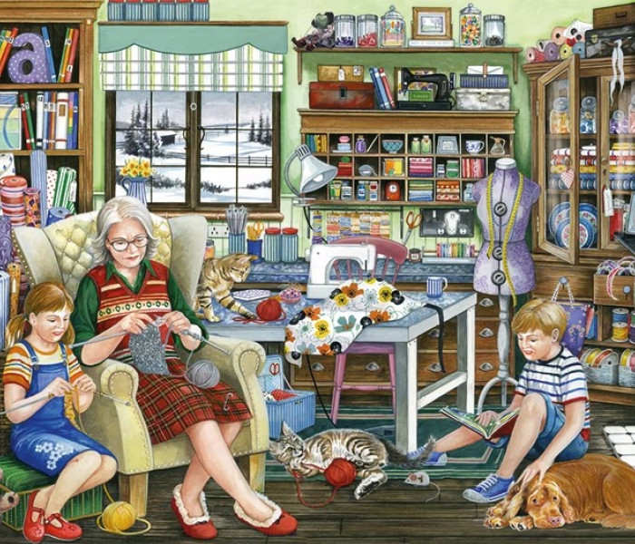 Puzzle - Falcon - Camera de cusut a bunicii