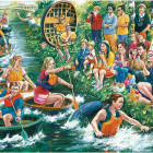 Puzzle - Falcon - Curse în apă