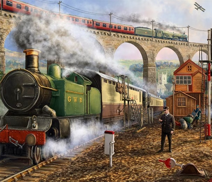 Puzzle - Falcon - Transport poștal pe calea ferată