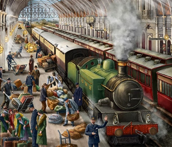 Puzzle - Falcon - Transport poștal pe calea ferată