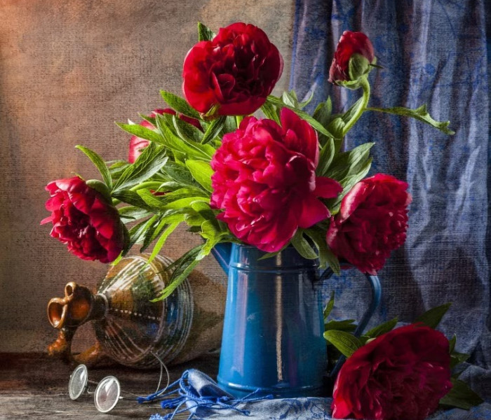 Puzzle - Grafika - Pivonii roșii