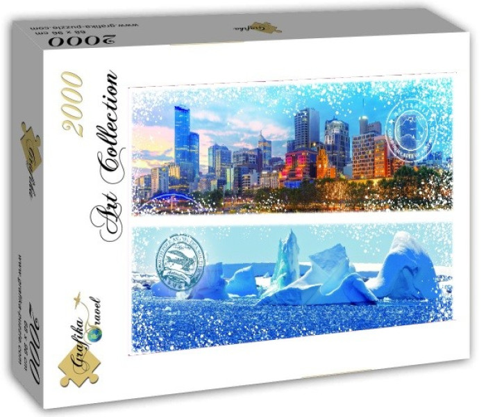 Puzzle - Grafika - Călătorie în jurul lumii - Australia, Antarctica