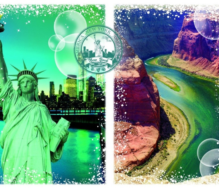 Puzzle - Grafika - Călătorie în jurul lumii - Statele Unite ale Americii