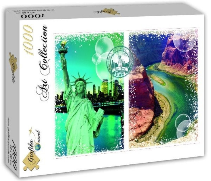 Puzzle - Grafika - Călătorie în jurul lumii - Statele Unite ale Americii