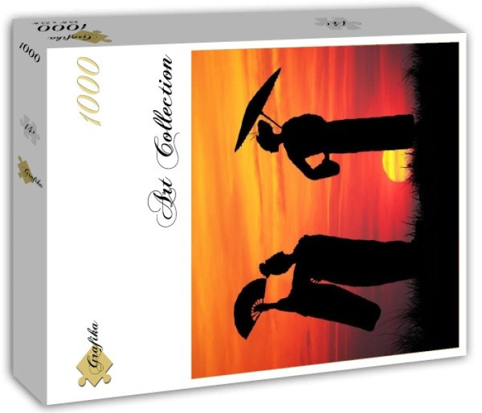 Puzzle - Grafika - Gheisha la apus