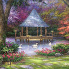 Puzzle - Grafika - Lacul lebedelor