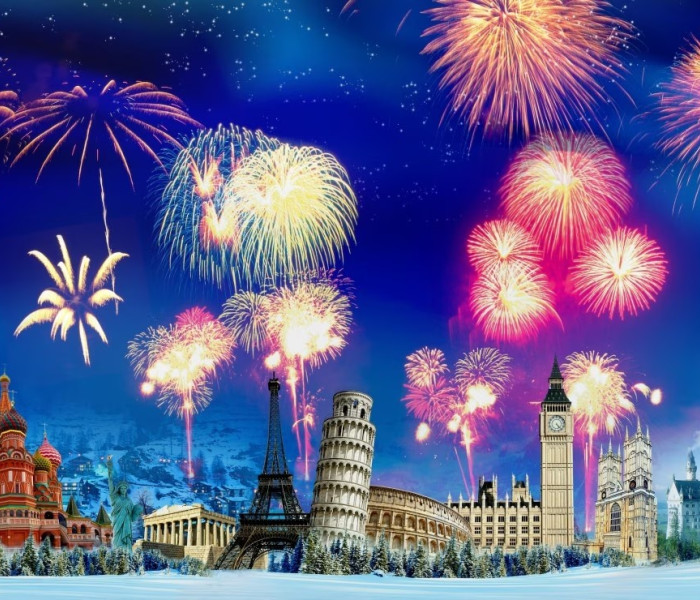 Puzzle - Grafika - Anul Nou în întreaga lume