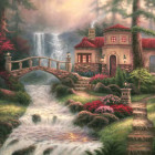 Puzzle - Grafika - Cascade pe râul Sierra