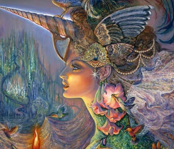 Puzzle - Grafika - Doamna unicornilor