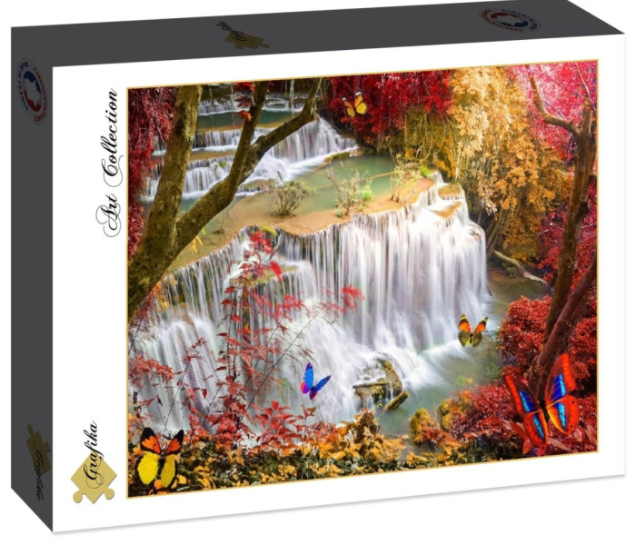 Puzzle - Grafika - Cascadă în pădure adâncă