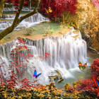 Puzzle - Grafika - Cascadă în pădure adâncă