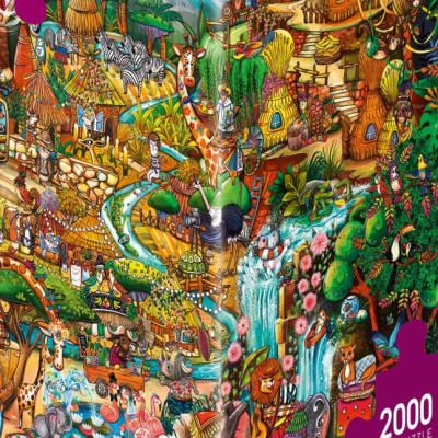 Safari exotic - Puzzle triunghiular