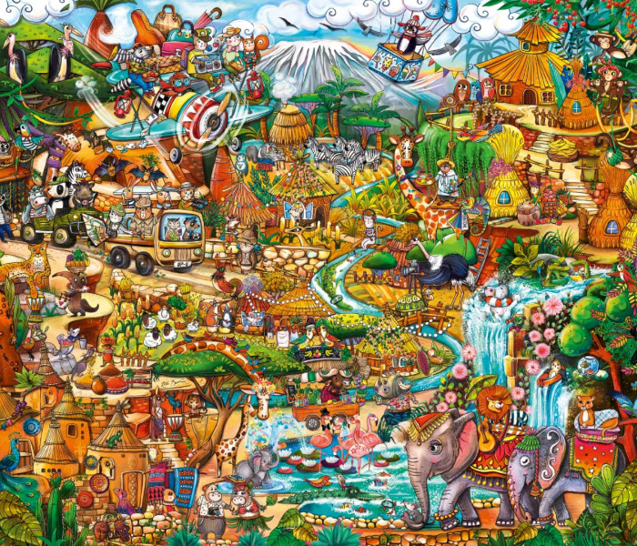 Puzzle - Heye - Safari exotic - Puzzle triunghiular