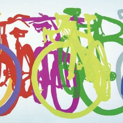 Bike Art: Rând colorat - Puzzle panoramic