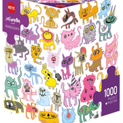 Mâzgălituri de pisici - Puzzle triunghiular