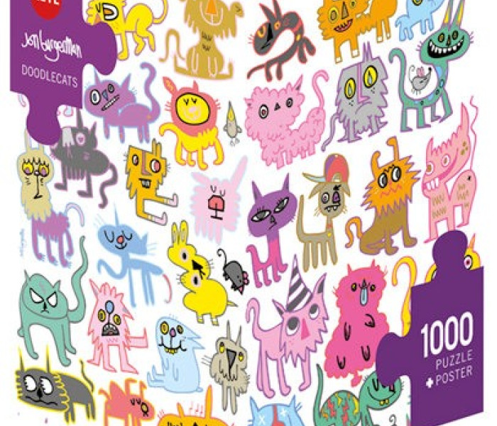 Puzzle - Heye - Mâzgălituri de pisici - Puzzle triunghiular