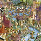 Puzzle - Heye - Orașul iepurașilor - Puzzle triunghiular