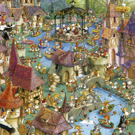 Orașul iepurașilor - Puzzle triunghiular