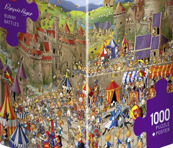 Puzzle - Heye - Turnirul iepurașilor - Puzzle triunghiular