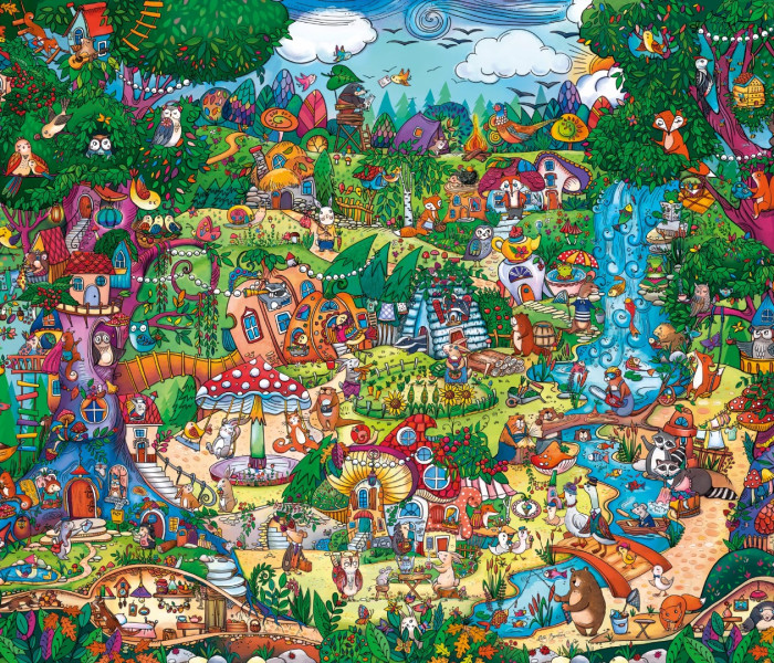 Puzzle - Heye - Pădure magică - Puzzle triunghiular