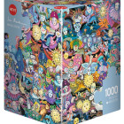 Puzzle - Heye - Măști - Puzzle triangular