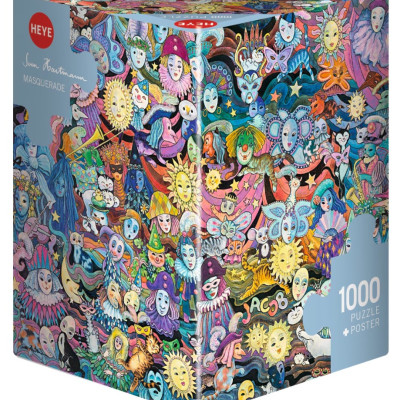 Măști - Puzzle triangular