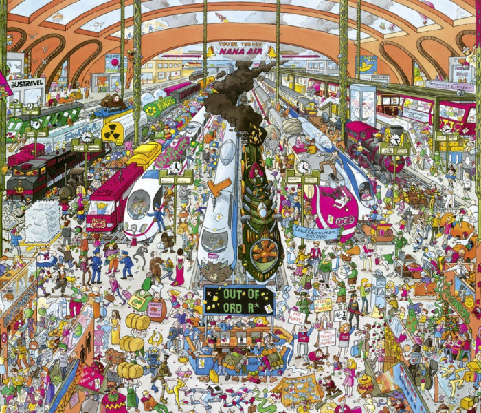 Puzzle - Heye - Gară - Puzzle triunghiular