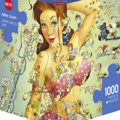 Viața fetelor pe Instagram - Puzzle triunghiular