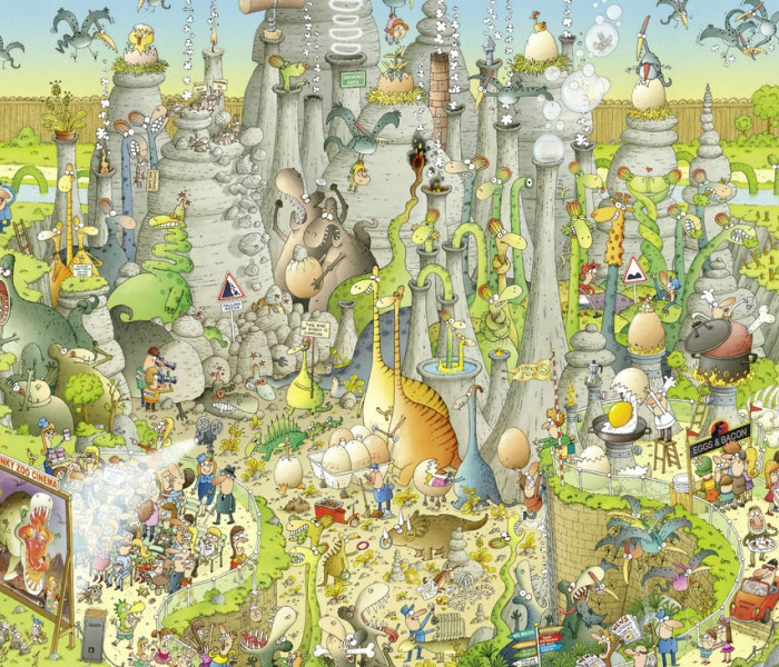 Puzzle - Heye - Grădina Zoologică - Expoziție jurasică