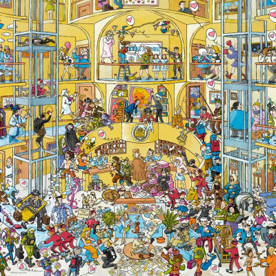 Viață de hotel - Puzzle triunghiular