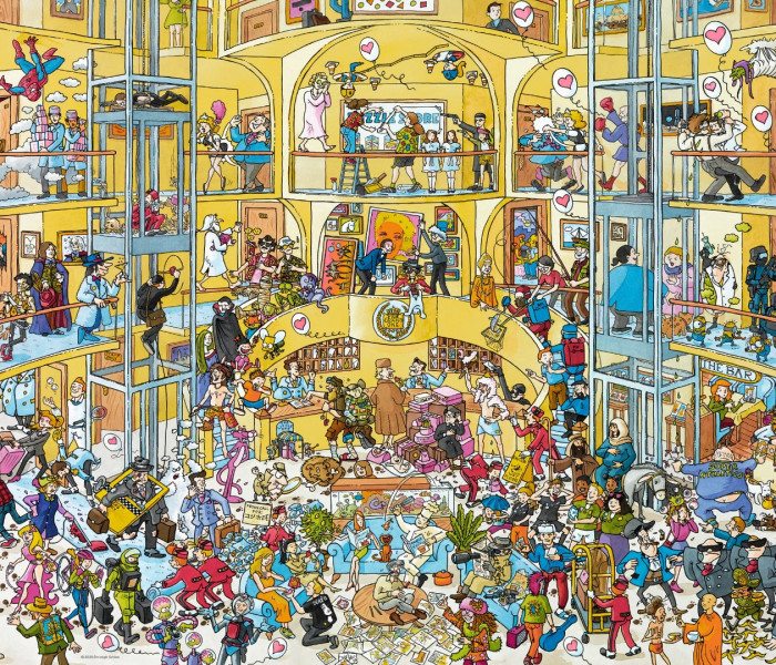 Puzzle - Heye - Viață de hotel - Puzzle triunghiular