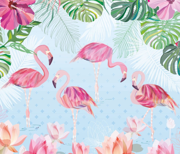 Puzzle - Heye - Flamingo și nuferi