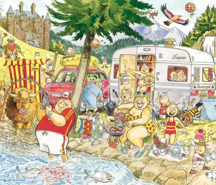 Puzzle - Jumbo - Agitație în camping! - Puzzle WASGIJ