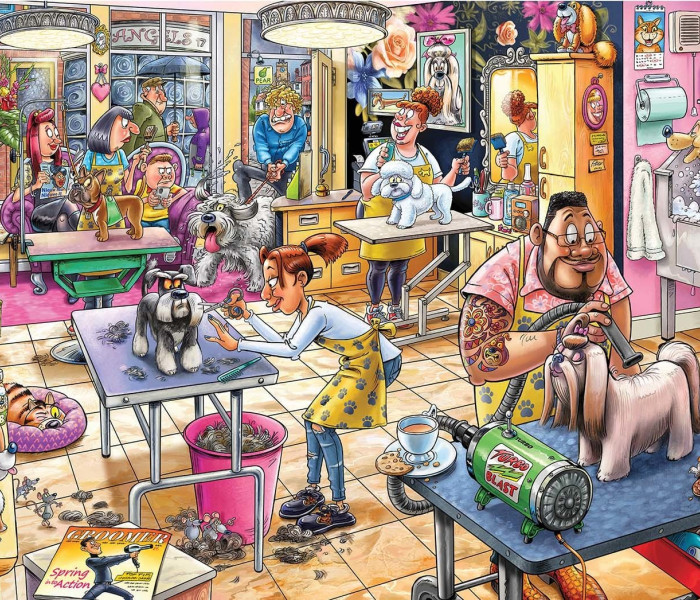 Puzzle - Jumbo - Salon pentru câini! - Puzzle WASGIJ