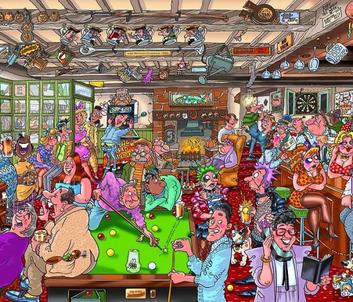 Puzzle - Jumbo - Distracție la han - Puzzle WASGIJ