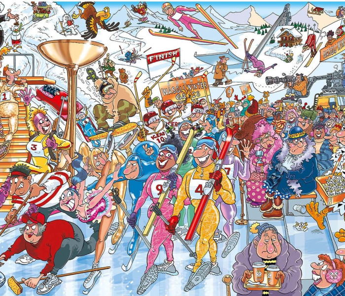 Puzzle - Jumbo - Jocuri de iarnă! - Puzzle WASGIJ